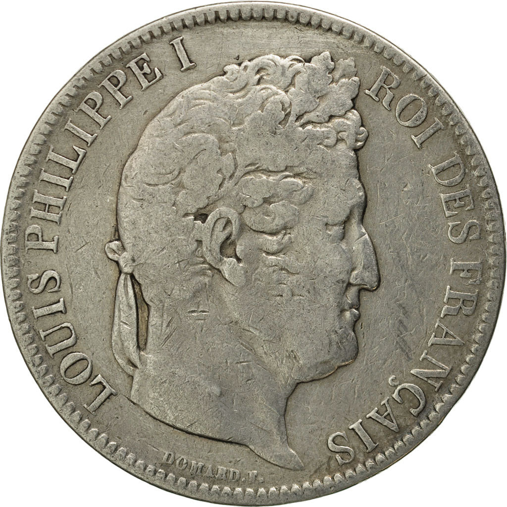 Coin, France, Louis-Philippe, 5 Francs, 1831, Strasbourg, VF(20-25), Silver