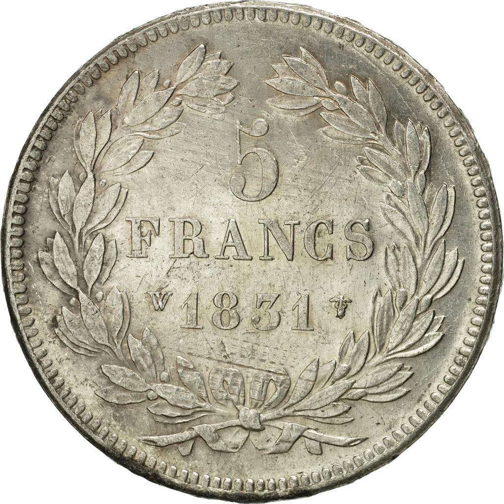 Moneta, Francia, Louis-Philippe, 5 Francs, 1831, Lille, BB+, Argento, KM:745.13