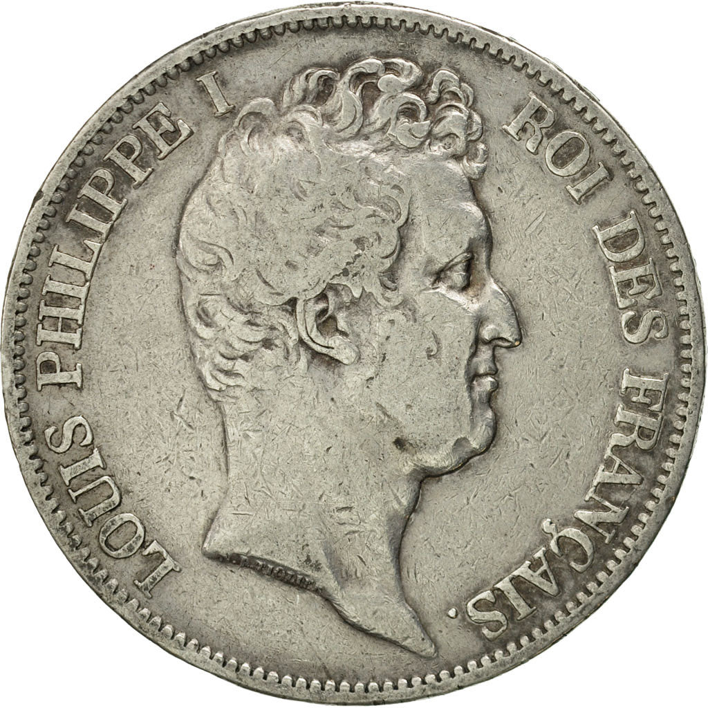 Coin, France, Louis-Philippe, 5 Francs, 1831, Strasbourg, VF(30-35), Silver