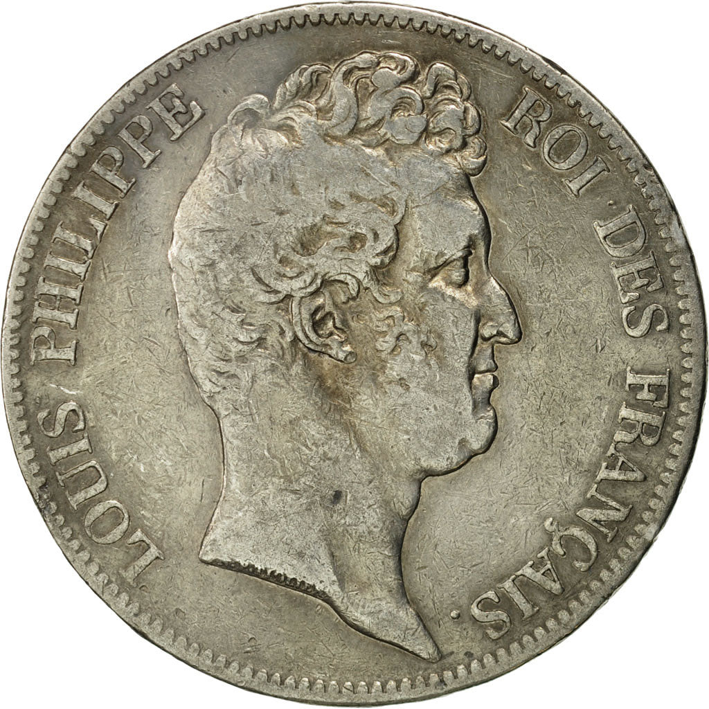 Coin, France, Louis-Philippe, 5 Francs, 1830, Paris, VF(30-35), Silver