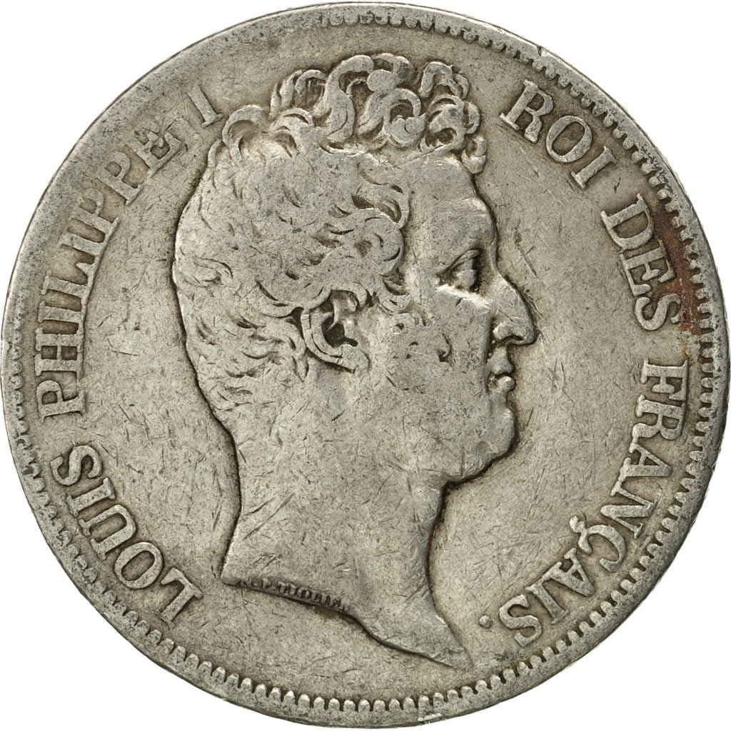 Coin, France, Louis-Philippe, 5 Francs, 1831, Perpignan, F(12-15), Silver