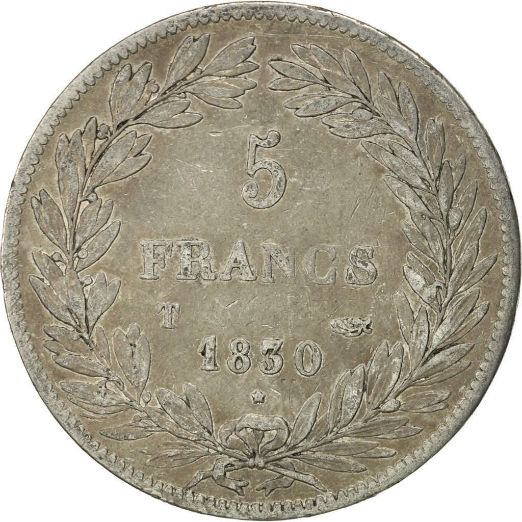 Coin, France, Louis-Philippe, 5 Francs, 1830, Nantes, VF(20-25), Silver
