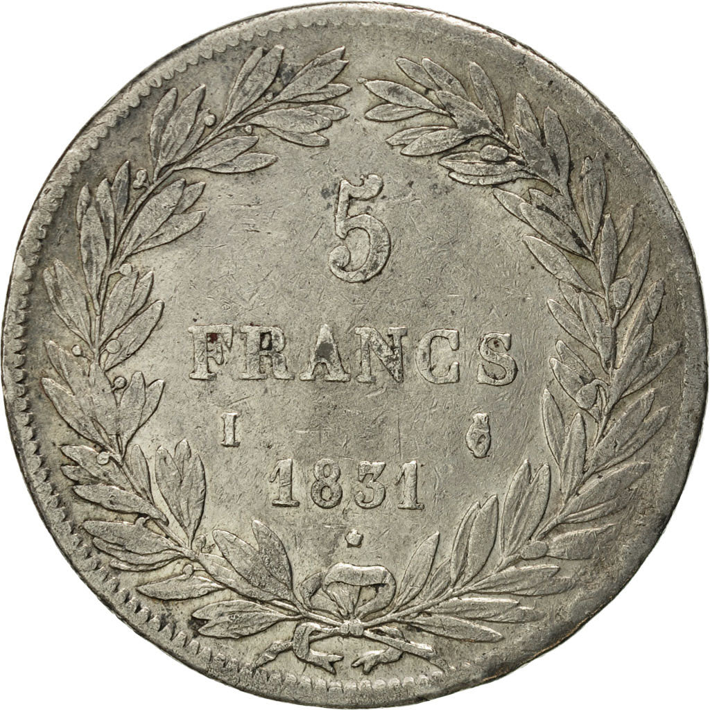 Coin, France, Louis-Philippe, 5 Francs, 1831, Limoges, VF(30-35), Silver