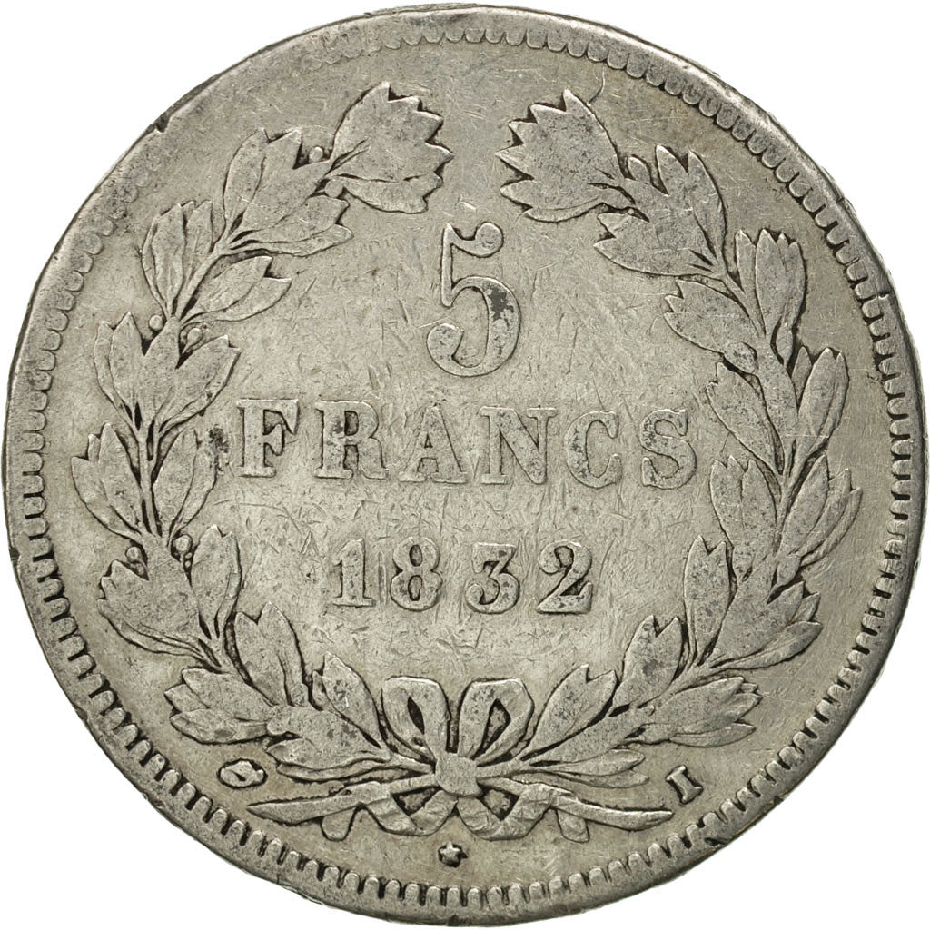 Coin, France, Louis-Philippe, 5 Francs, 1832, Limoges, VF(20-25), Silver