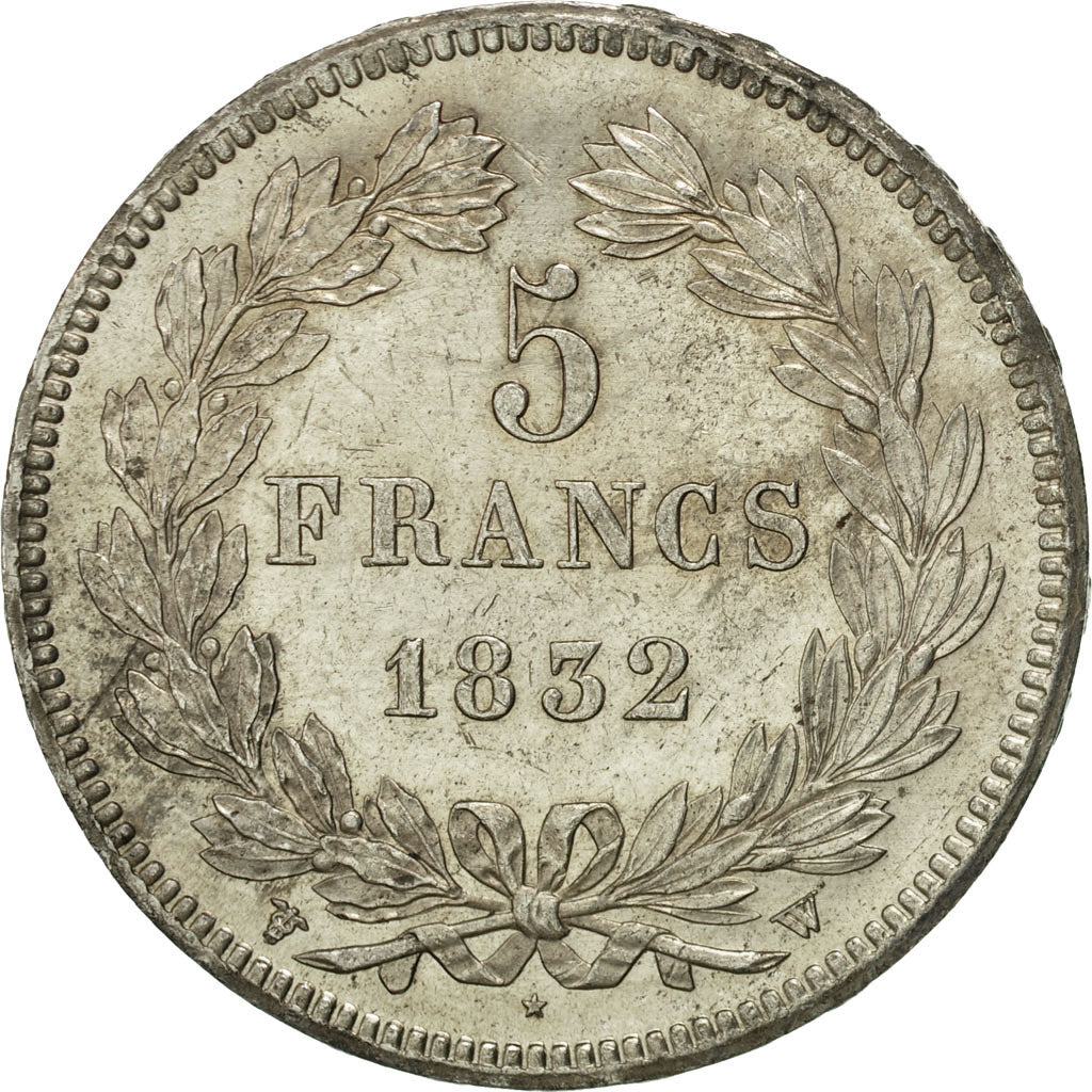 Coin, France, Louis-Philippe, 5 Francs, 1832, Lille, AU(55-58), Silver