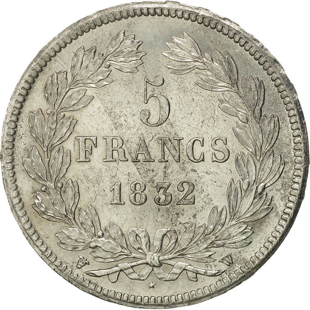 Coin, France, Louis-Philippe, 5 Francs, 1832, Lille, AU(55-58), Silver