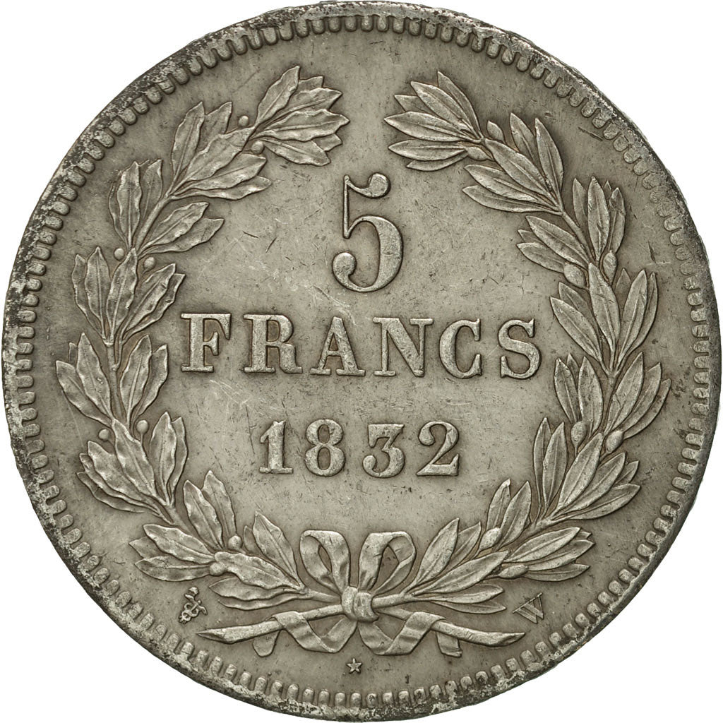 Moneda, Francia, Louis-Philippe, 5 Francs, 1832, Lille, EBC, Plata, KM:749.13