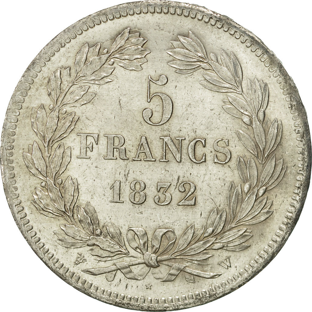 Coin, France, Louis-Philippe, 5 Francs, 1832, Lille, MS(60-62), Silver
