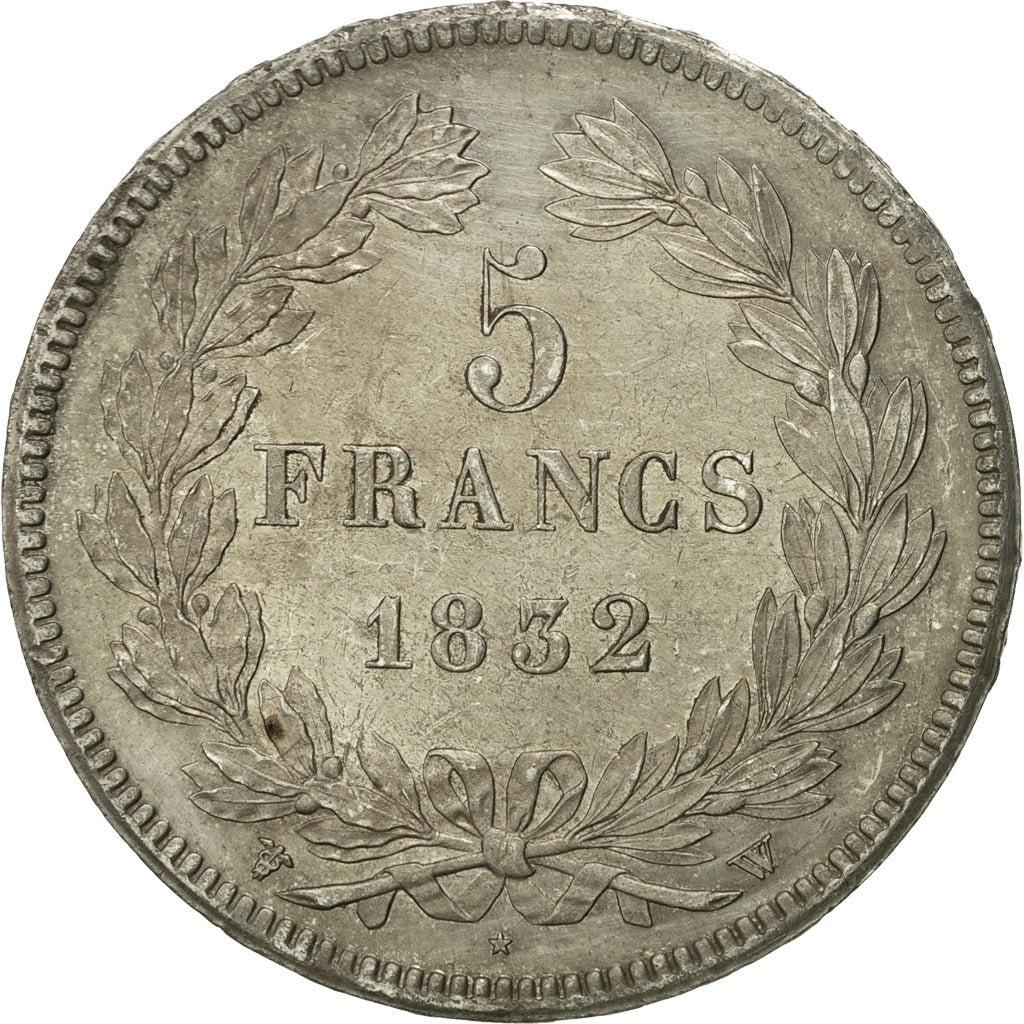 Coin, France, Louis-Philippe, 5 Francs, 1832, Lille, MS(60-62), Silver