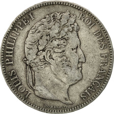 France, Louis-Philippe, 5 Francs, 1833, Bayonne, VF(30-35), Silver, KM:749.8