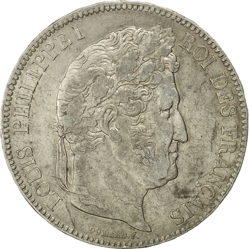 Coin, France, Louis-Philippe, 5 Francs, 1835, Bordeaux, EF(40-45), Silver
