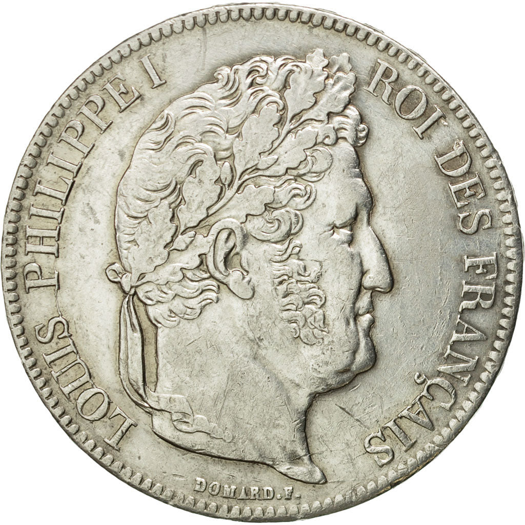 France, Louis-Philippe, 5 Francs, 1836, Rouen, AU(50-53), Silver, KM:749.2