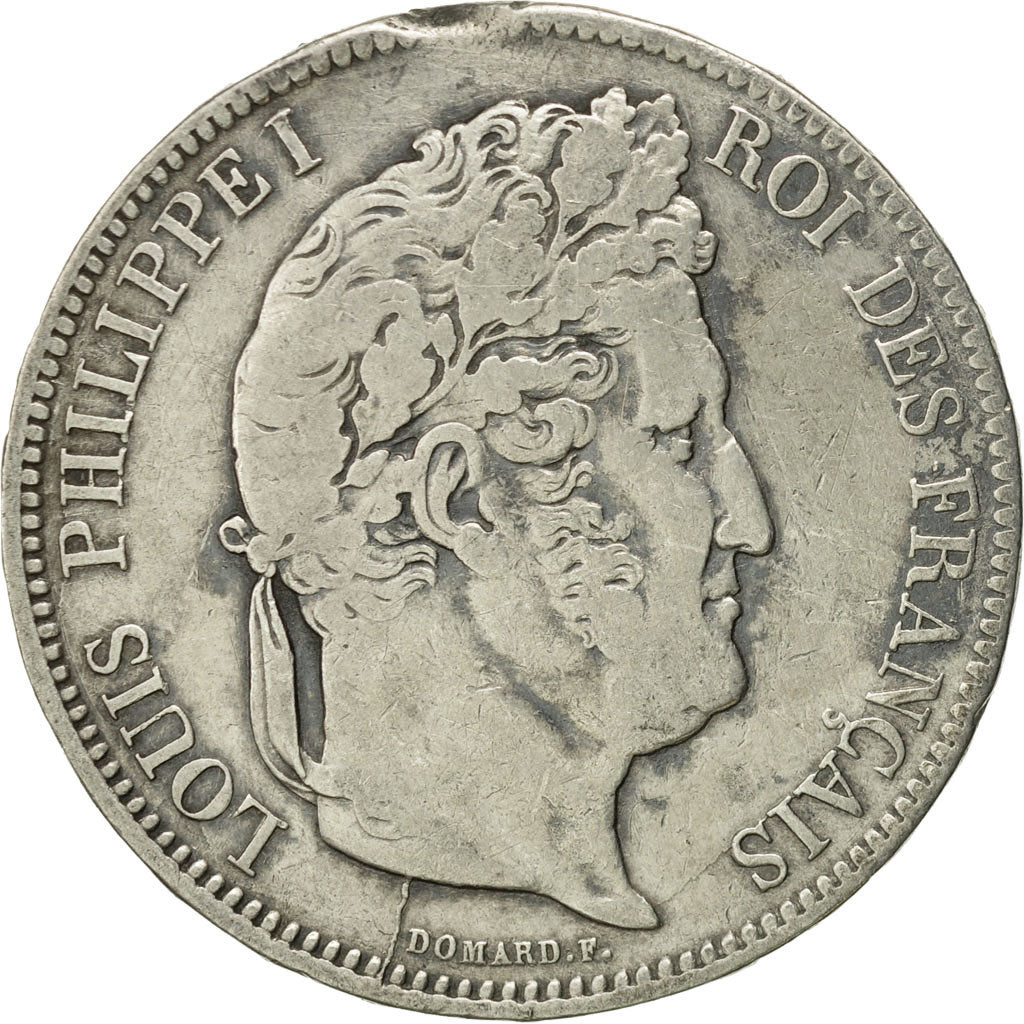 Munten, Frankrijk, Louis-Philippe, 5 Francs, 1837, Marseille, FR+, Zilver