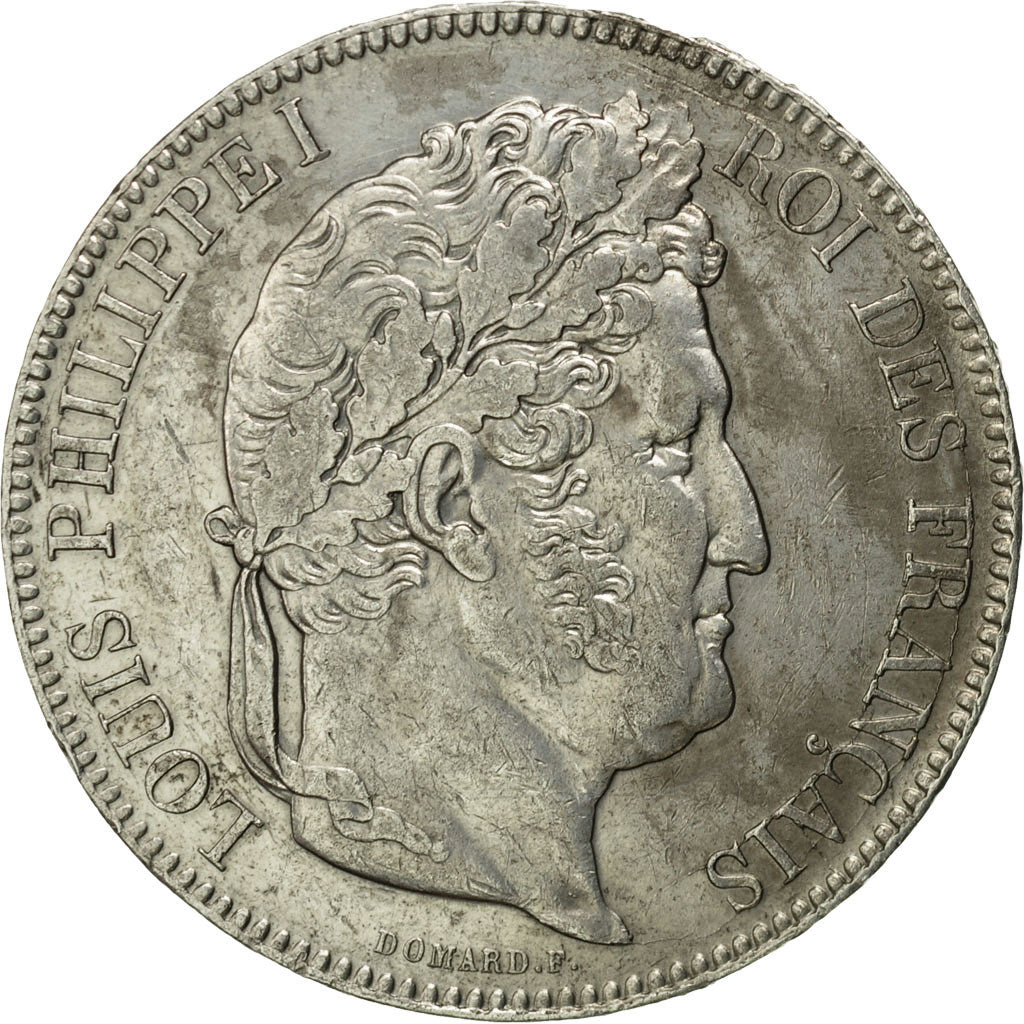 Coin, France, Louis-Philippe, 5 Francs, 1843, Lille, AU(50-53), Silver