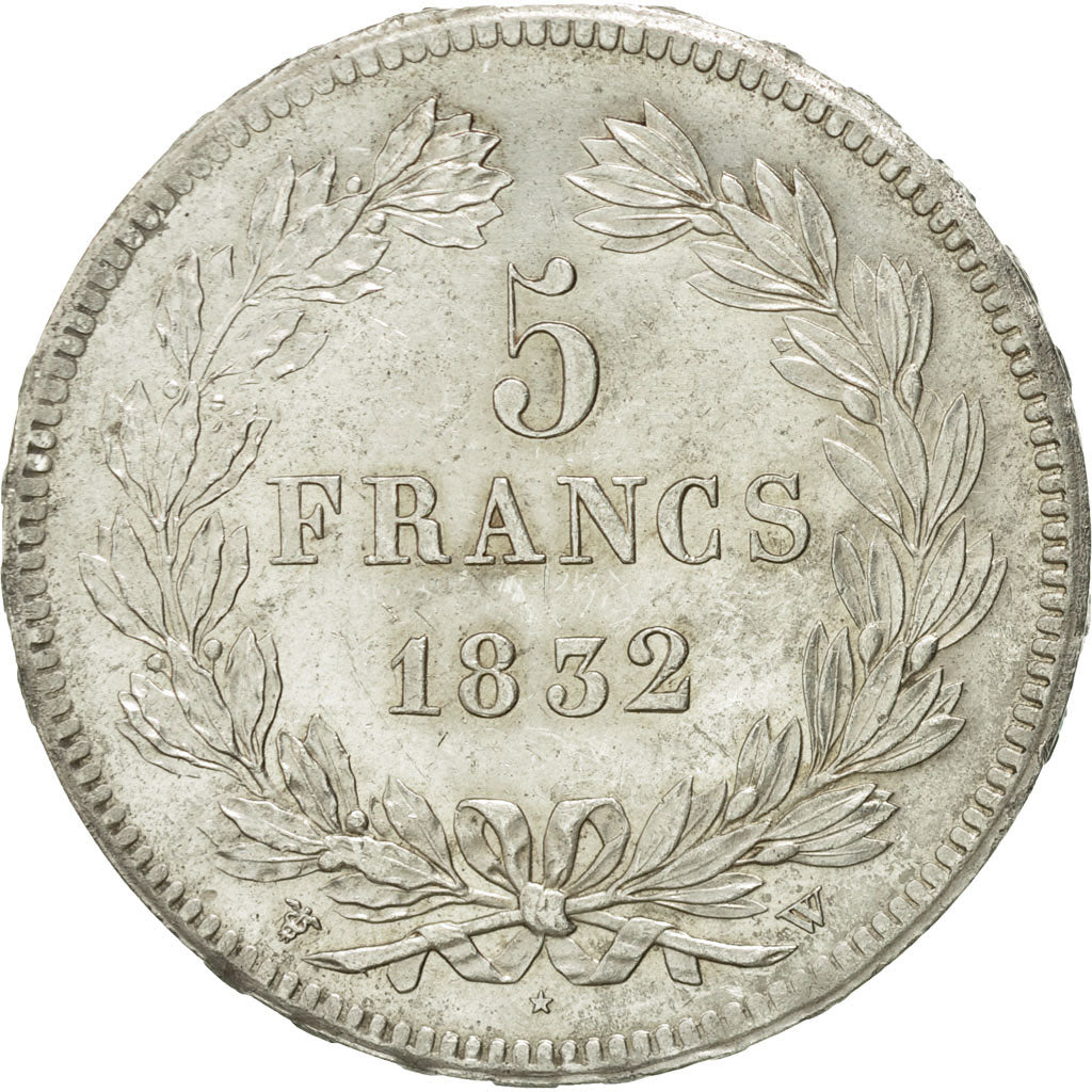 Coin, France, Louis-Philippe, 5 Francs, 1832, Lille, MS(60-62), Silver