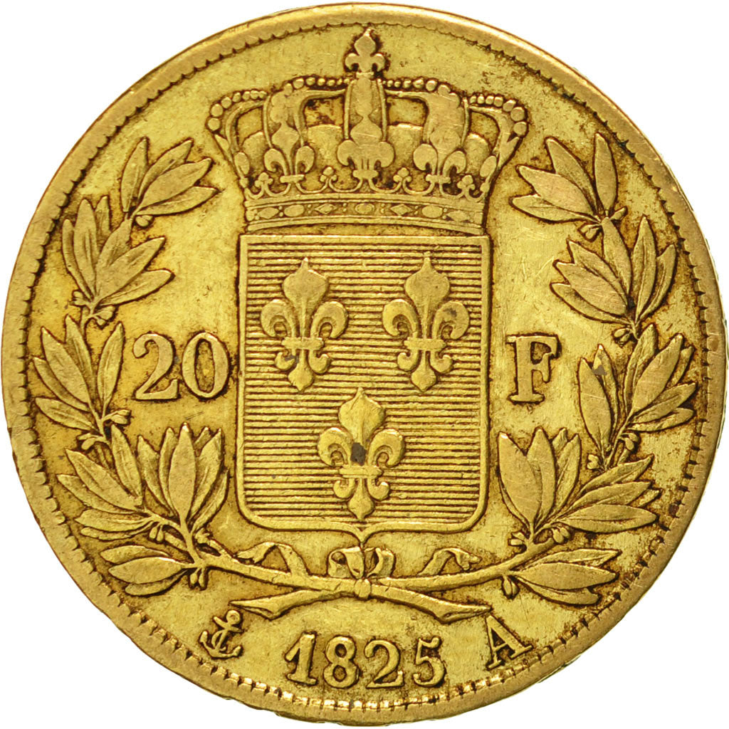 Coin, France, Charles X, 20 Francs, 1825, Paris, EF(40-45), Gold, KM:726.1