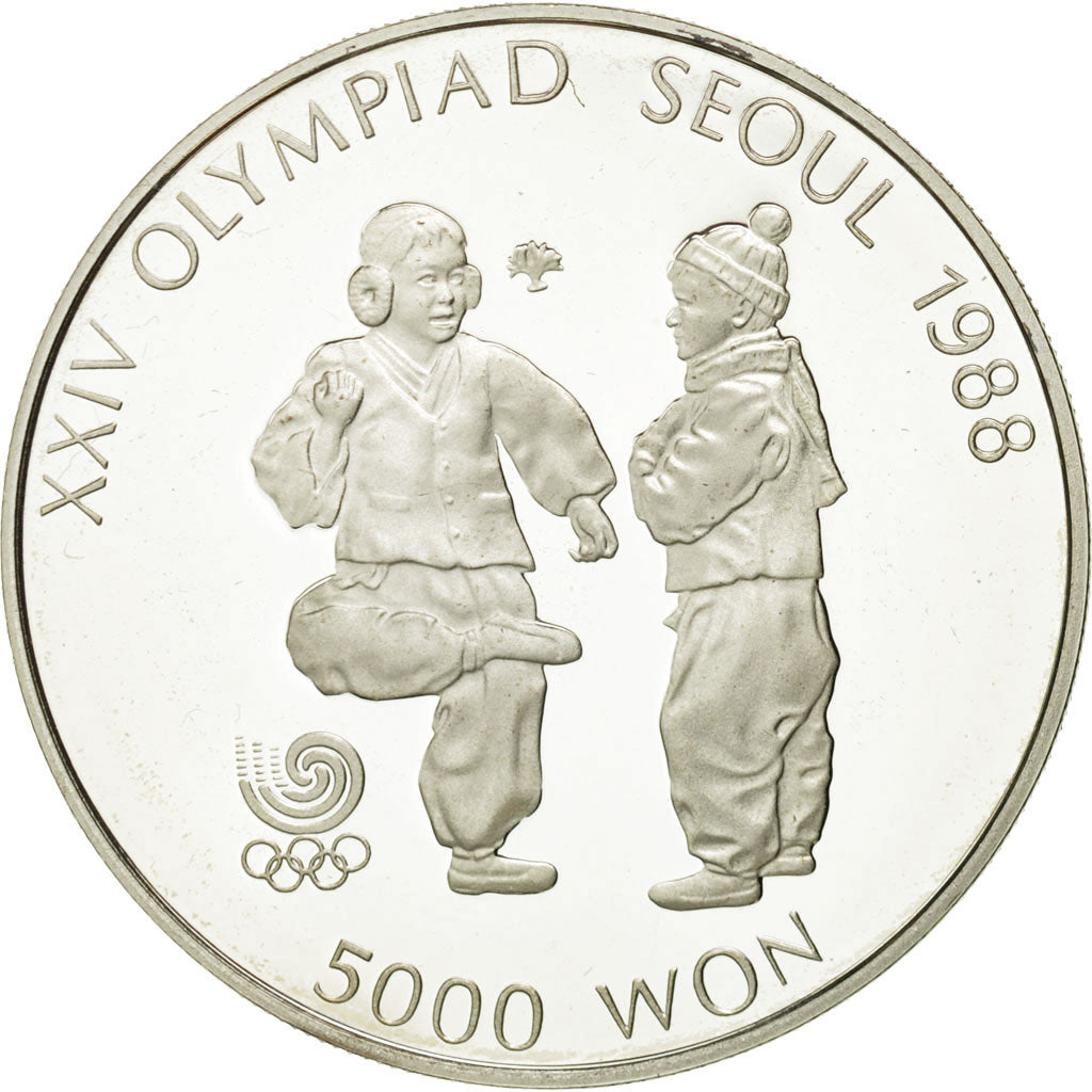 Coin, KOREA-SOUTH, 5000 Won, 1987, MS(65-70), Silver, KM:61