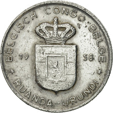 Coin, Belgian Congo, RUANDA-URUNDI, Franc, 1958, AU(50-53), Aluminum, KM:4
