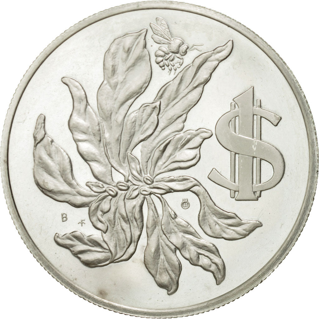 Coin, Cayman Islands, Elizabeth II, Dollar, 1981, MS(60-62), Silver, KM:6