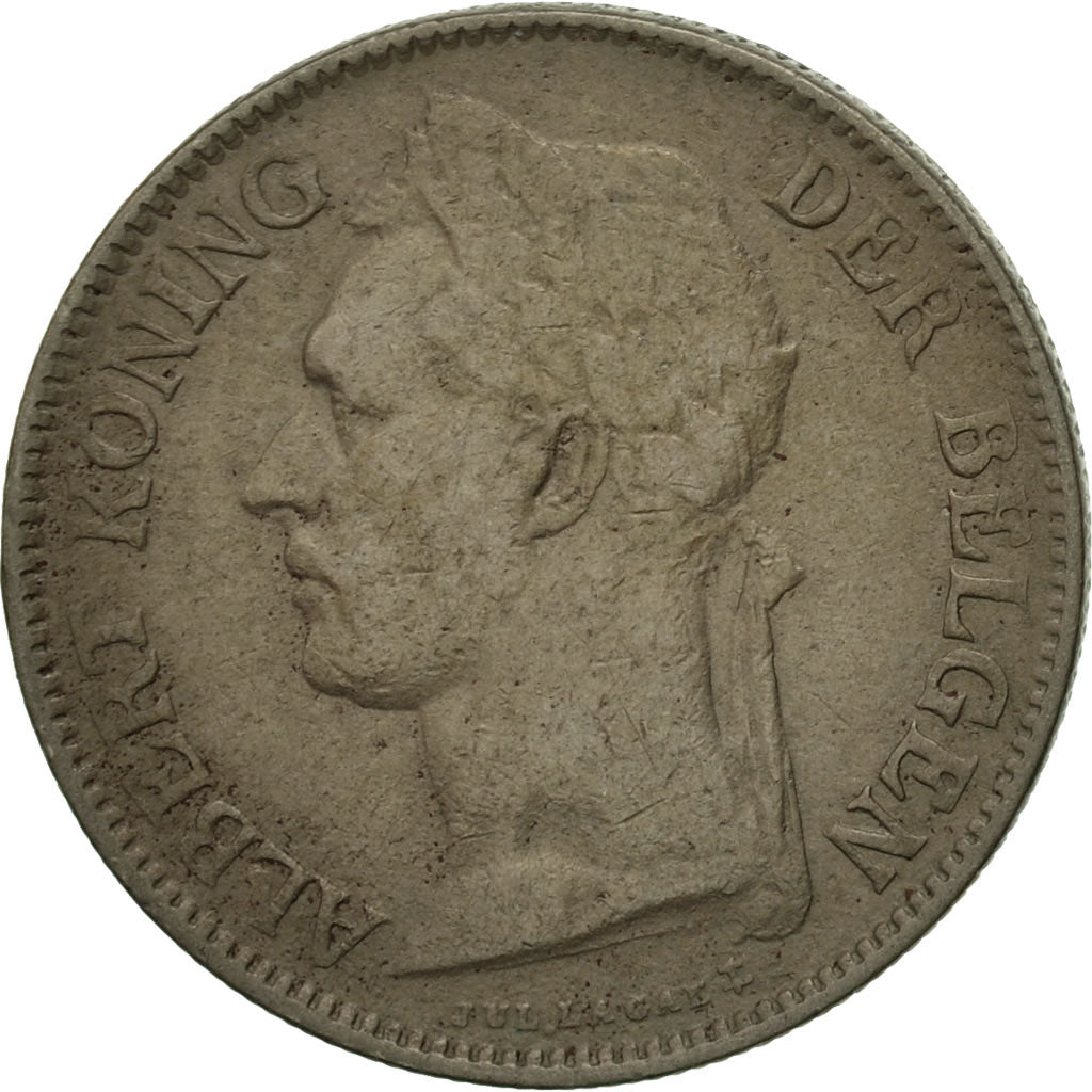 Coin, Belgian Congo, 50 Centimes, 1922, EF(40-45), Copper-nickel, KM:23