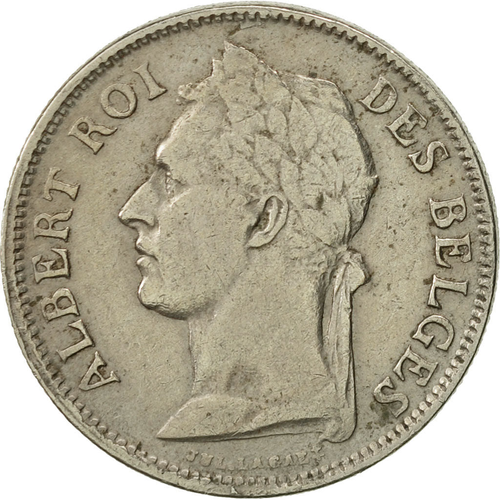 Belgisch-Kongo, 50 Centimes, 1929, SS, Copper-nickel, KM:22