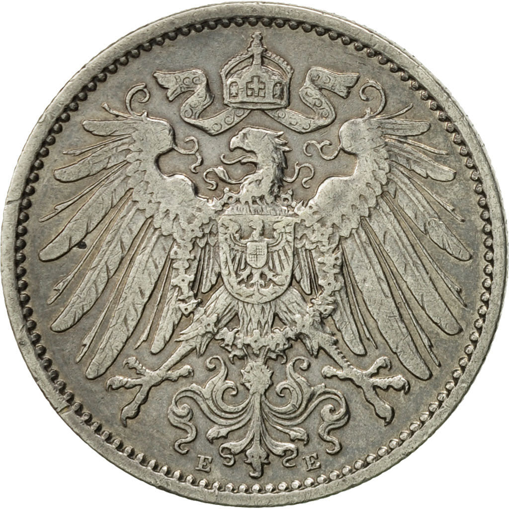 Münze, GERMANY - EMPIRE, Wilhelm II, Mark, 1906, Muldenhütten, SS+, Silber