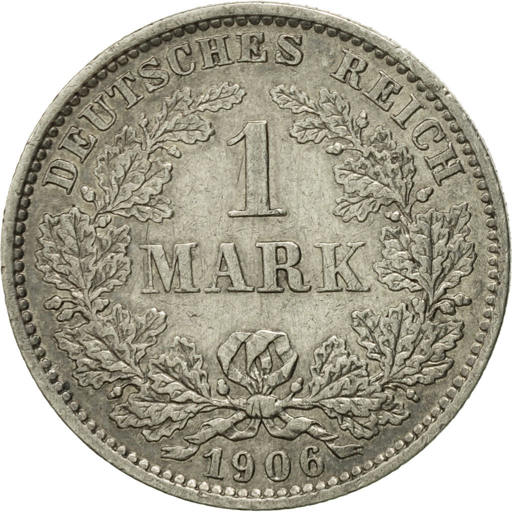 Münze, GERMANY - EMPIRE, Wilhelm II, Mark, 1906, Muldenhütten, SS+, Silber