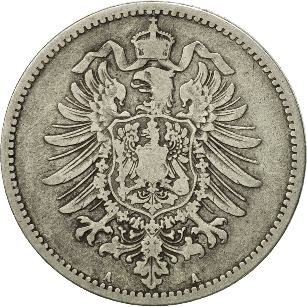 GERMANY - EMPIRE, Wilhelm I, Mark, 1876, Berlin, VF(30-35), Silver, KM:7