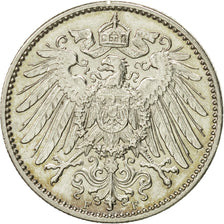 Coin, GERMANY - EMPIRE, Wilhelm II, Mark, 1914, Stuttgart, AU(55-58), Silver