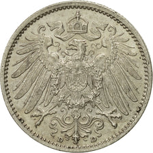 Coin, GERMANY - EMPIRE, Wilhelm II, Mark, 1915, Munich, AU(55-58), Silver, KM:14