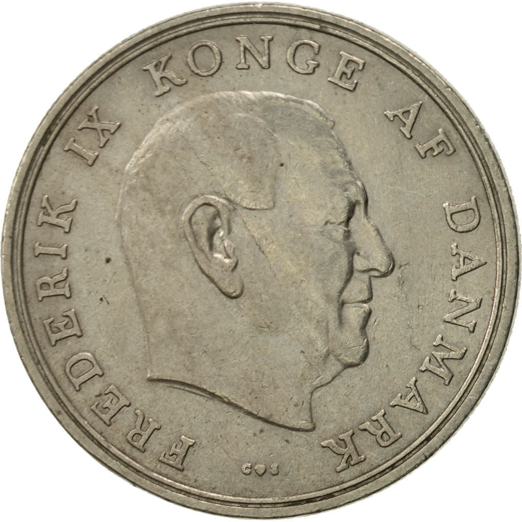 Coin, Denmark, Frederik IX, 5 Kroner, 1961, Copenhagen, AU(50-53)