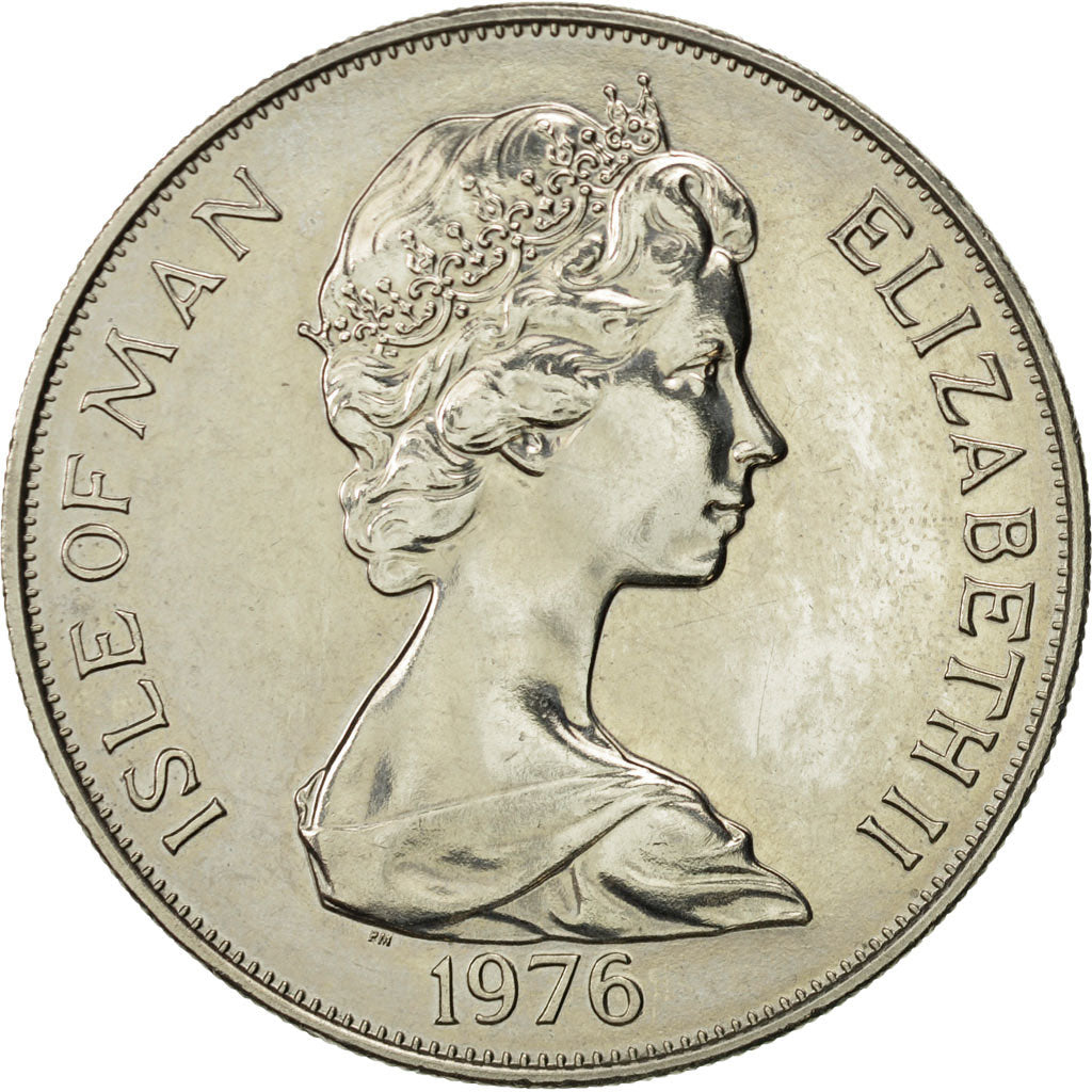 Monnaie, Isle of Man, Elizabeth II, Crown, 1976, Pobjoy Mint, SUP