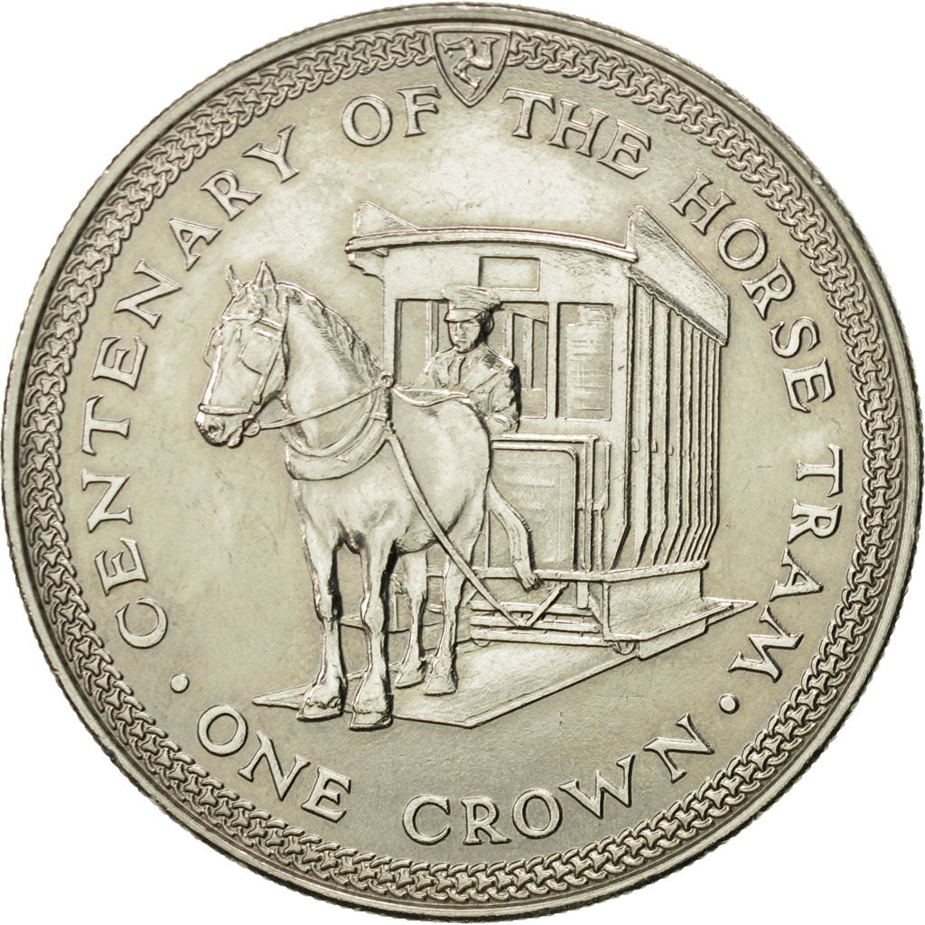 Monnaie, Isle of Man, Elizabeth II, Crown, 1976, Pobjoy Mint, SUP