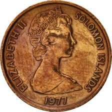 Moneda, Islas Salomón, Elizabeth II, Cent, 1977, MBC+, Bronce, KM:1