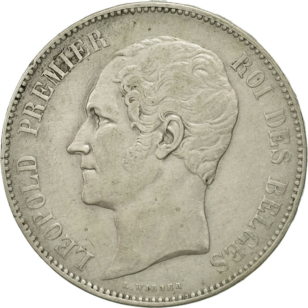 Coin, Belgium, Leopold I, 5 Francs, 5 Frank, 1851, EF(40-45), Silver, KM:17