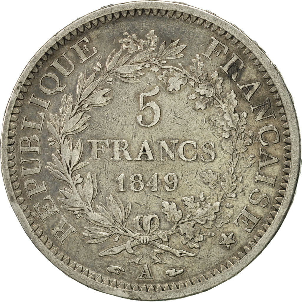 Monnaie, France, Hercule, 5 Francs, 1849, Paris, TB+, Argent, KM:756.1