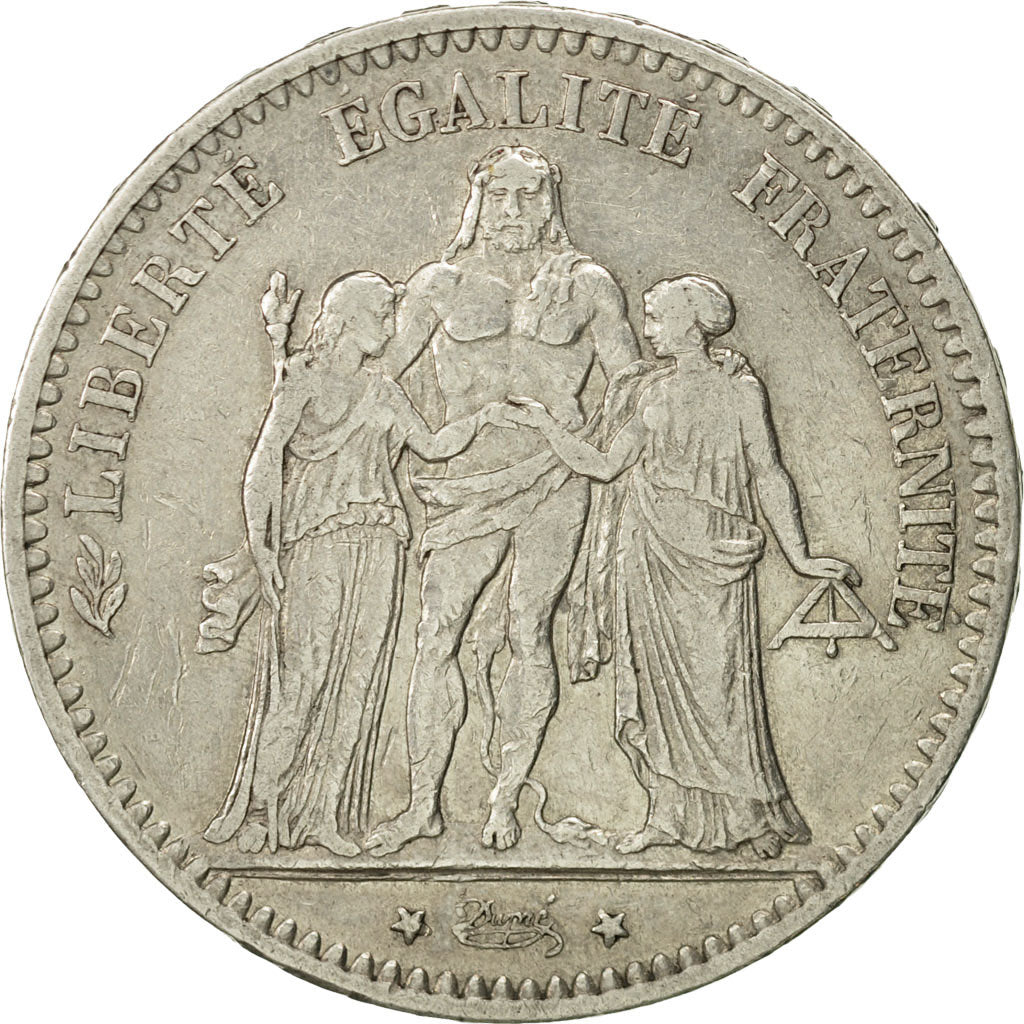 Monnaie, France, Hercule, 5 Francs, 1877, Paris, TTB, Argent, KM:820.1