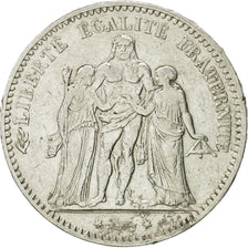 Frankreich, Hercule, 5 Francs, 1876, Paris, S+, Silber, KM:820.1, Gadoury:745a