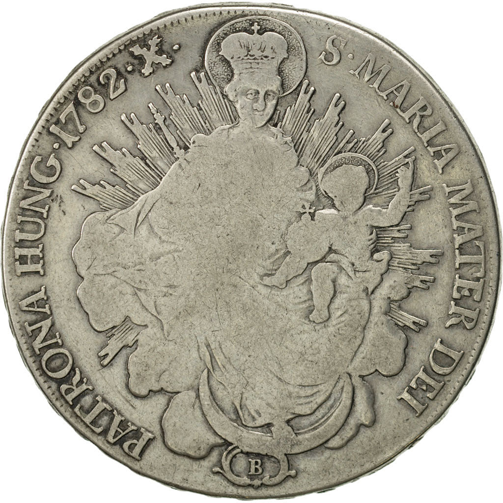 Hungary, Joseph II, Thaler, 1782, Kremnitz, VF(30-35), Silver, KM:395.1