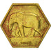 Belgian Congo, 2 Francs, 1943, Philadelphia, EF(40-45), Brass, KM:25