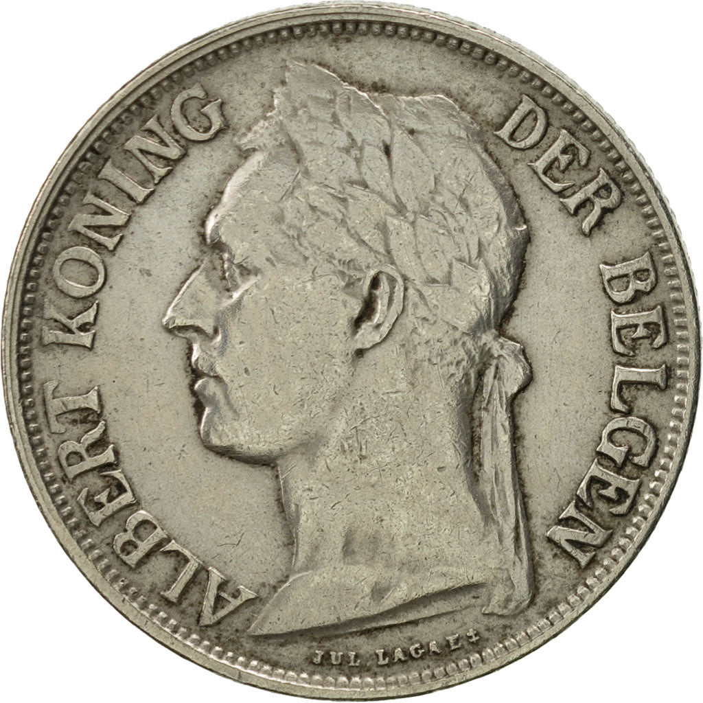 Congo belga, Franc, 1926, BB, Rame-nichel, KM:21