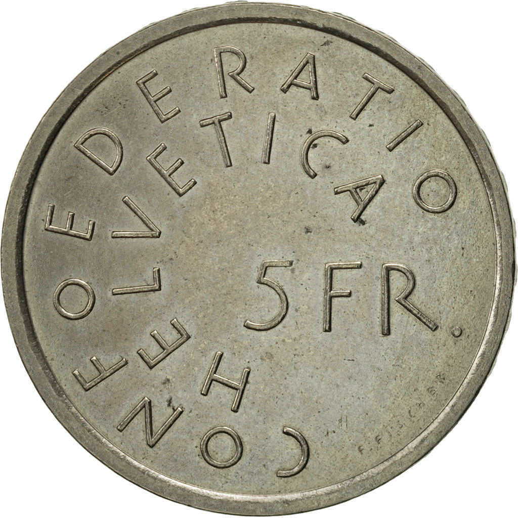 Coin, Switzerland, 5 Francs, 1975, AU(55-58), Copper-nickel, KM:53