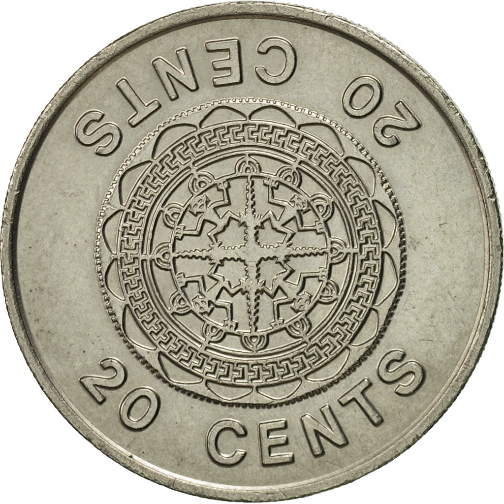 Solomon Islands, 20 Cents, 1977, AU(50-53), Copper-nickel, KM:5