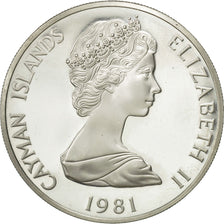 Munten, Kaaimaneilanden, Elizabeth II, 5 Dollars, 1981, UNC-, Zilver, KM:8