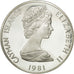 Coin, Cayman Islands, Elizabeth II, 5 Dollars, 1981, MS(63), Silver, KM:8