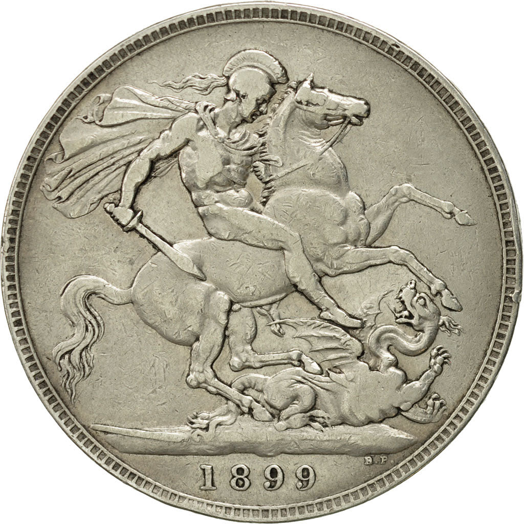 Great Britain, Victoria, Crown, 1899, EF(40-45), Silver, KM:783