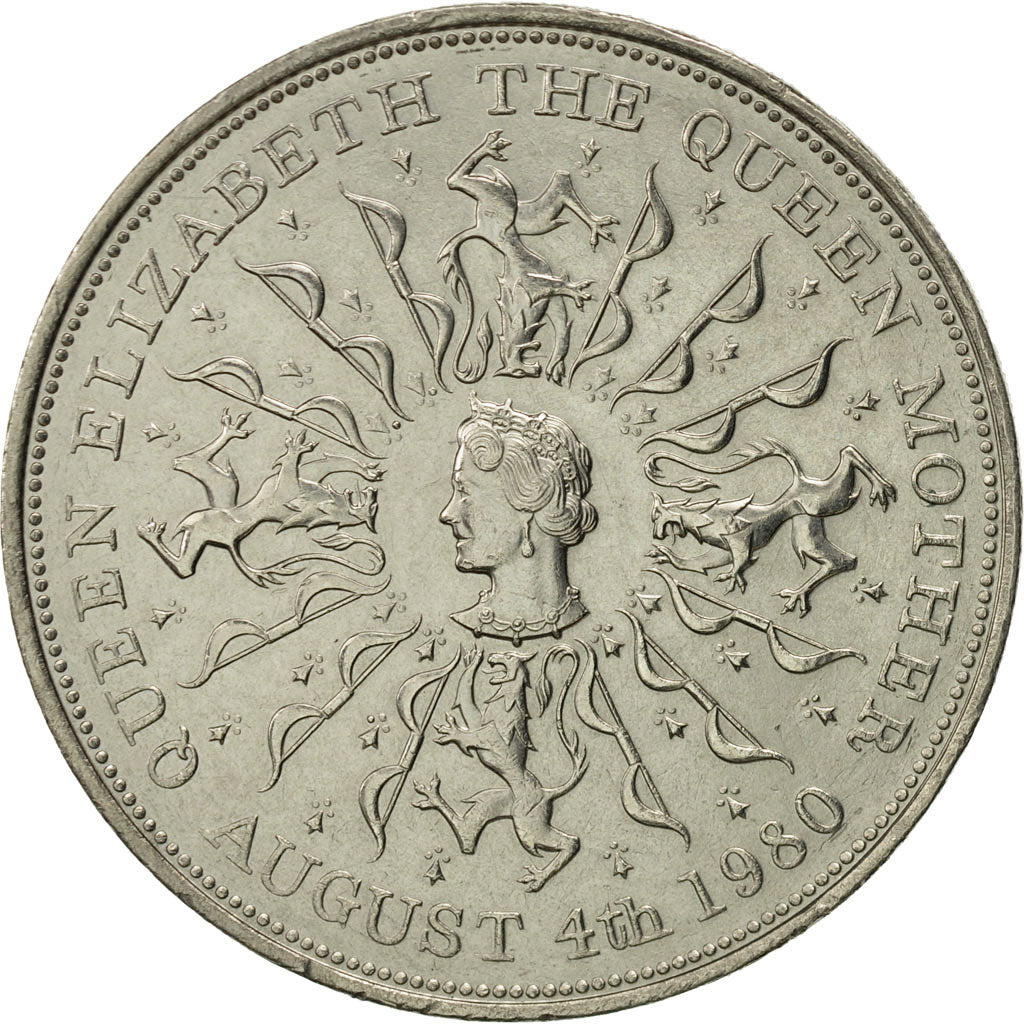 Moneda, Gran Bretaña, Elizabeth II, 25 New Pence, 1980, MBC+, Cobre - níquel