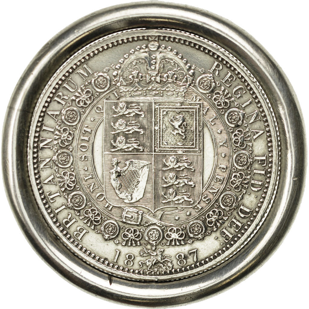 Coin, Great Britain, Victoria, 1/2 Crown, 1887, AU(55-58), Silver, KM:764