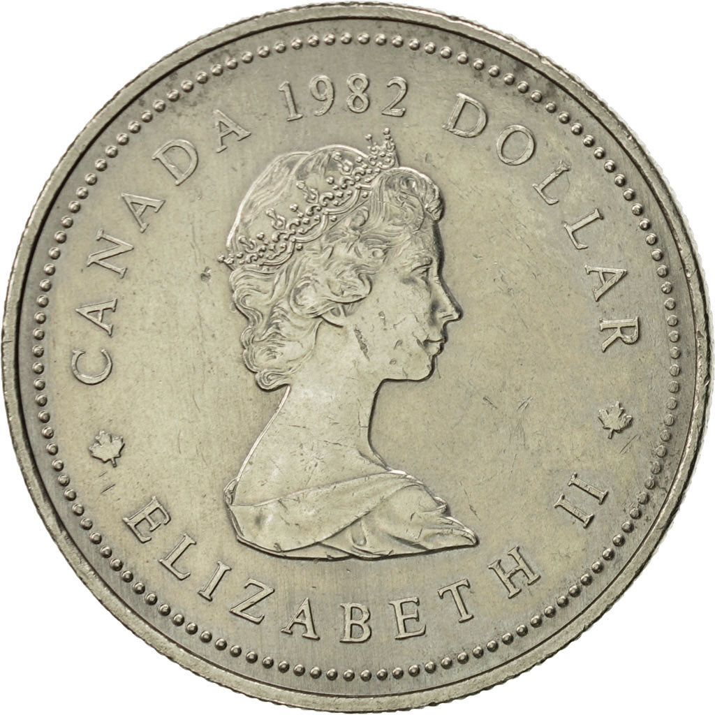 Coin, Canada, Elizabeth II, Dollar, 1982, Royal Canadian Mint, Ottawa