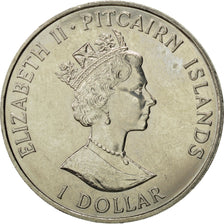 PITCAIRN ISLANDS, Elizabeth II, Dollar, 1988, AU(55-58), Copper-nickel, KM:3